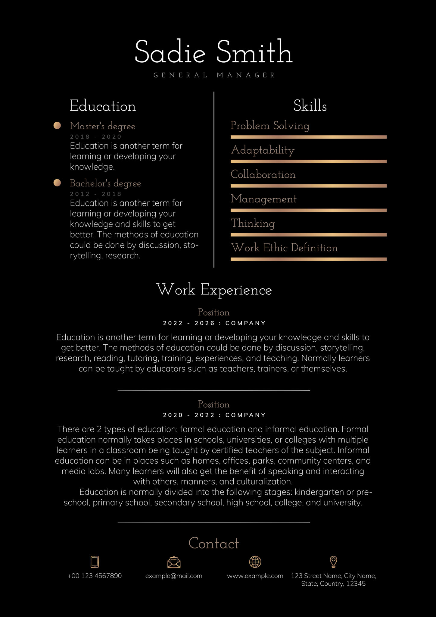 React JS Sample Resume #1 Best for Frond End Developers